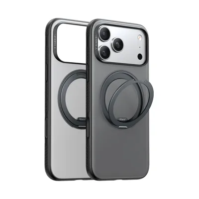 Fitness Magnetisches Standgehäuse für iPhone 17 Pro Max, Schwarz Handyhülle