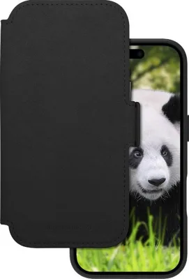 Lynge MS - iPhone 17 - Full-grain leather - Black Handyhülle