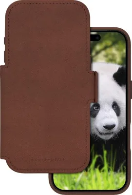 Lynge MS - iPhone 17 Pro - Full-grain leather - Dark Tan Handyhülle