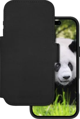 Lynge MS - iPhone 17 Pro Max - Full-grain leather - Black Handyhülle