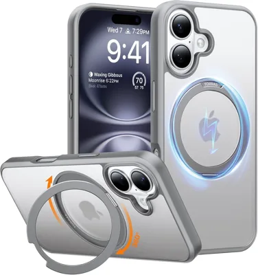 Ostand Pro Series für iPhone 16 Titanium Grey Handyhülle