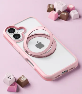 Ostand R Fusion Series für iPhone 16 Pink Handyhülle
