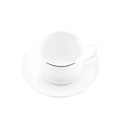 12 Teilger Mokkatassen-Set mit Untertasse aus Porzellan Mokkaservice 100 ml