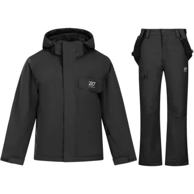2117 of Sweden Misan Skijacke/Skihose Set, Junior, schwarz