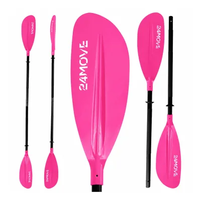 24MOVE® Doppelpaddel LAGO Aluminium Paddel, Stand-Up Paddling, Paddel für Kajak, 220 cm, verstellbar