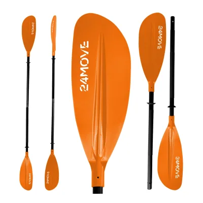 24MOVE® Doppelpaddel LAGO Aluminium Paddel, Stand-Up Paddling, Paddel für Kajak, 220 cm, verstellbar