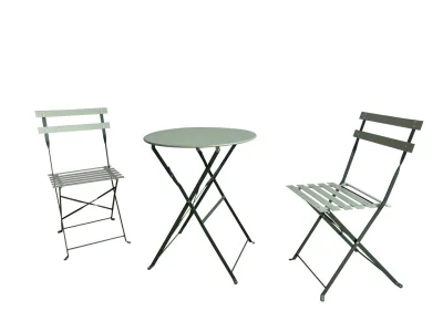 3tlg. Bistro-Set HGE48-GRN grün