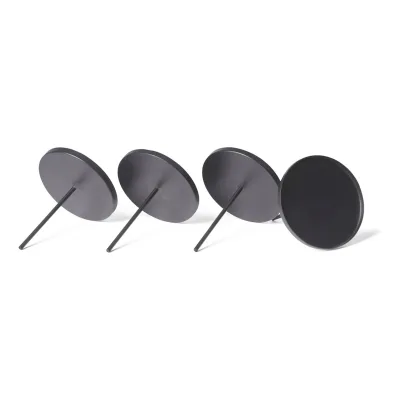4X Kerzenpick Flach , 8 cm SCHWARZ Kerzenhalter für Adventskranz Kerzenpin Weihnachtskranz