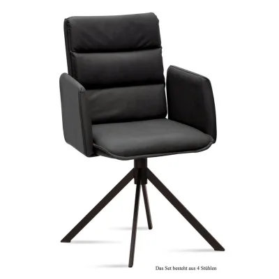 58aufmkessel Armlehnstuhl Anthrazit, Schwarz 60x92x52 cm