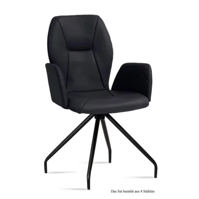 58aufmkessel Armlehnstuhl Anthrazit, Schwarz 60x92x58 cm