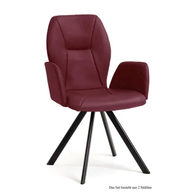 58aufmkessel Armlehnstuhl Brombeere, Schwarz 60x92x58 cm