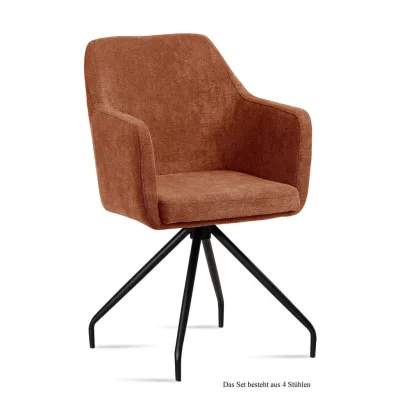 58aufmkessel Armlehnstuhl Cognac, Schwarz 60x87x57 cm