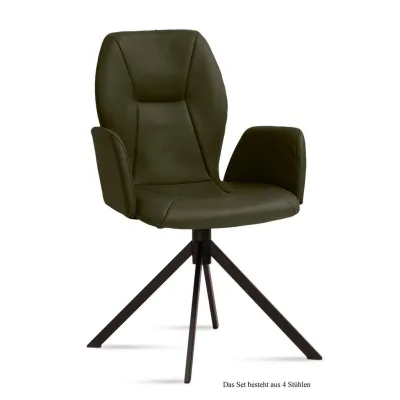 58aufmkessel Armlehnstuhl Dunkelgrün, Schwarz 60x92x58 cm