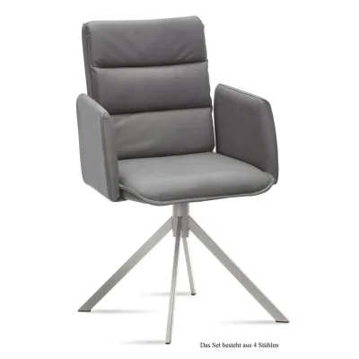 58aufmkessel Armlehnstuhl Grau, Edelstahl 60x92x52 cm