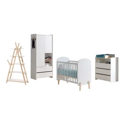 58aufmkessel Babyzimmereinrichtung Weiß 399x180x74 cm