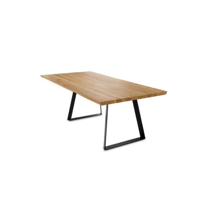 58aufmkessel Baumkantentisch Wildeiche 77x90x160 cm