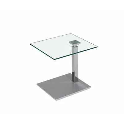 58aufmkessel Beistelltisch Transparent, Chrom 47x47x55 cm
