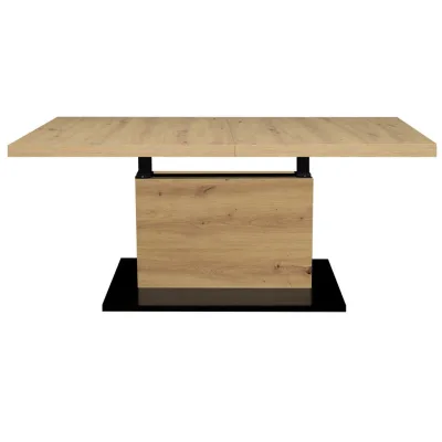 58aufmkessel Couchtisch Schwarz, Eiche Artisan 70x56x120 cm