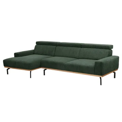 58aufmkessel Ecksofa Dunkelgrün 280x135 cm