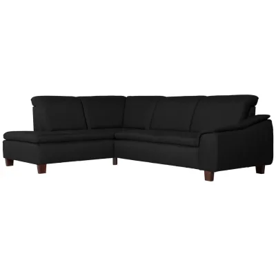 58aufmkessel Ecksofa Schwarz 247x187 cm