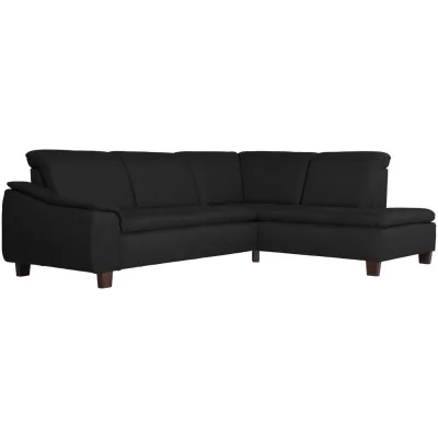 58aufmkessel Ecksofa Schwarz 247x187 cm