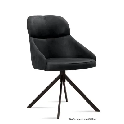 58aufmkessel Esszimmerstuhl Anthrazit, Schwarz 63x82x52 cm