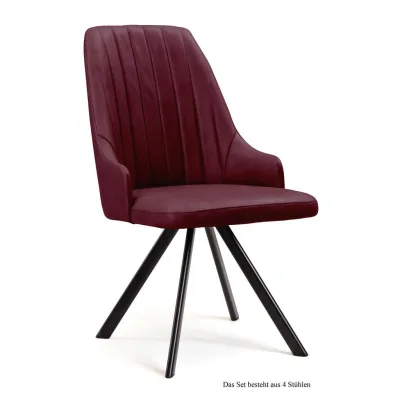 58aufmkessel Esszimmerstuhl Brombeere, Schwarz 60x91x52 cm