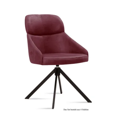 58aufmkessel Esszimmerstuhl Brombeere, Schwarz 63x82x52 cm