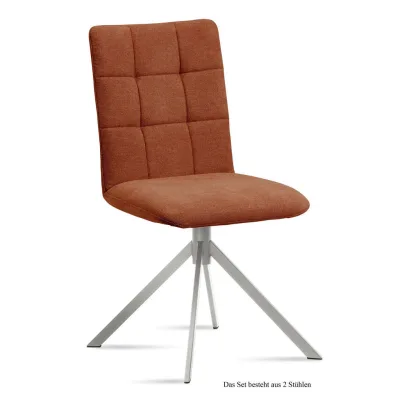 58aufmkessel Esszimmerstuhl Cognac, Edelstahl 60x91x47 cm