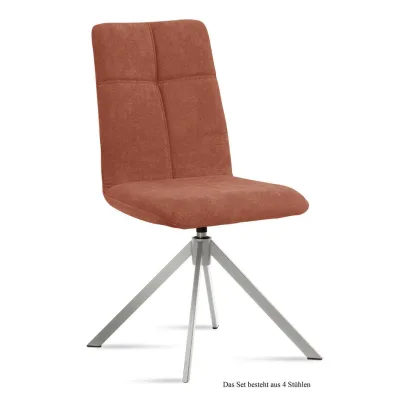 58aufmkessel Esszimmerstuhl Cognac, Edelstahl 60x92x47 cm