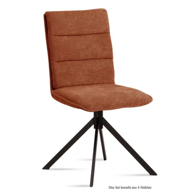 58aufmkessel Esszimmerstuhl Cognac, Schwarz 60x92x47 cm