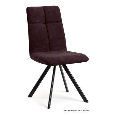 58aufmkessel Esszimmerstuhl Dunkelbraun, Schwarz 60x92x47 cm