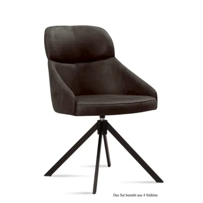 58aufmkessel Esszimmerstuhl Dunkelbraun, Schwarz 63x82x52 cm