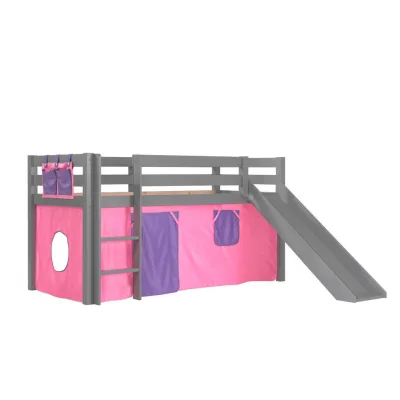 58aufmkessel Hochbett Grau, Violett 90x200 cm