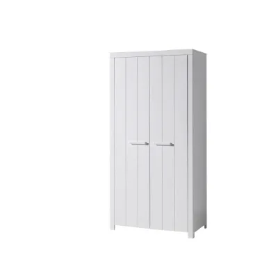 58aufmkessel Kinderzimmerschrank Weiß 100x206x58 cm