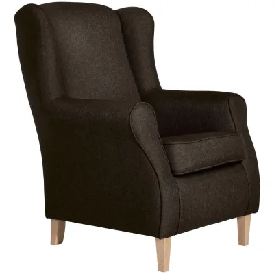 58aufmkessel Ohrensessel Braun, Buche 86x103x77 cm