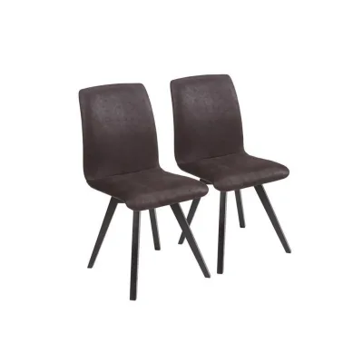 58aufmkessel Polsterstuhl Schwarz, Braun 56x92x48 cm