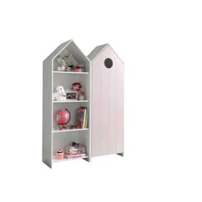 58aufmkessel Regalschrank Pink, Weiß 115x171x37 cm