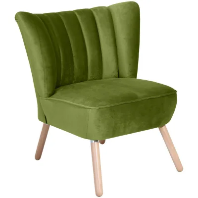58aufmkessel Sessel Buche, Olivgrün 70x80x66 cm