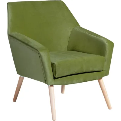 58aufmkessel Sessel Buche, Olivgrün 71x81x67 cm
