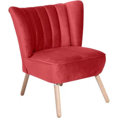 58aufmkessel Sessel Buche, Rot 70x80x66 cm