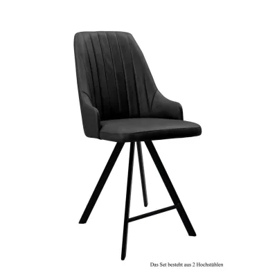 58aufmkessel Thekenstuhl Anthrazit, Schwarz 60x108x52 cm