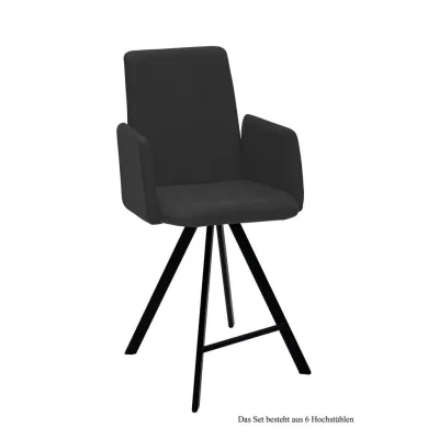 58aufmkessel Thekenstuhl Anthrazit, Schwarz 60x109x52 cm