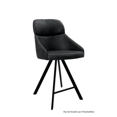 58aufmkessel Thekenstuhl Anthrazit, Schwarz 63x99x52 cm