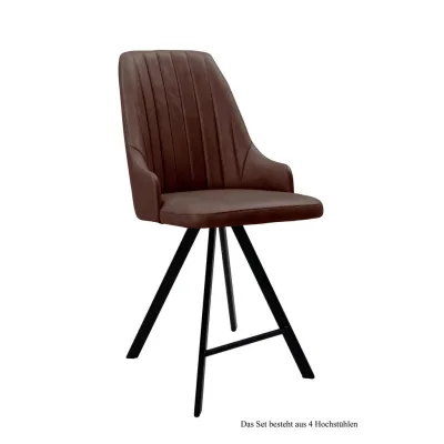 58aufmkessel Thekenstuhl Braun, Schwarz 60x108x52 cm