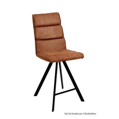 58aufmkessel Thekenstuhl Cognac, Schwarz 60x109x47 cm