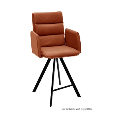 58aufmkessel Thekenstuhl Cognac, Schwarz 60x109x52 cm