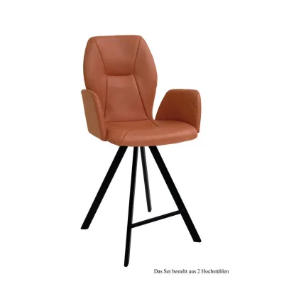 58aufmkessel Thekenstuhl Cognac, Schwarz 60x109x58 cm
