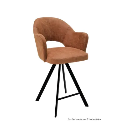 58aufmkessel Thekenstuhl Cognac, Schwarz 61x104x59 cm