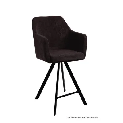 58aufmkessel Thekenstuhl Dunkelbraun, Schwarz 60x104x57 cm
